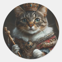 Sticker Queen Cat - Réaliste et plein d'attitude