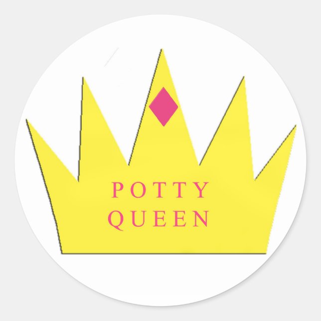Rond Sticker Queen Potty (Devant)