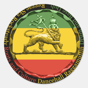 Rond Sticker Rastagearshop Reggae Lion de Juda
