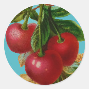 Rond Sticker Red Cherries