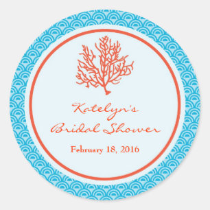 Rond Sticker Red Coral Favor