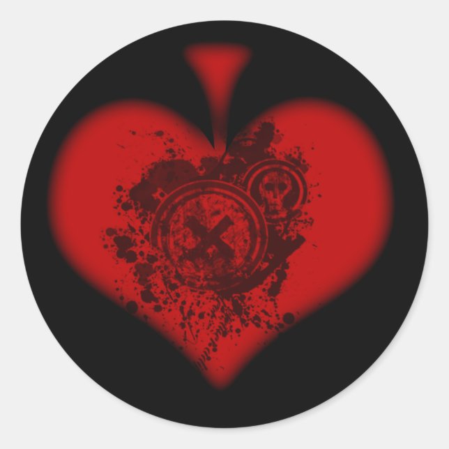 Rond Sticker Red Spade (Devant)