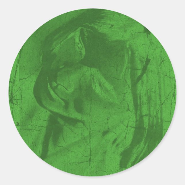 Rond Sticker Réflexions Vertes (Devant)