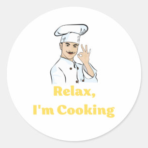 Rond Sticker Relax, I'm Cooking
