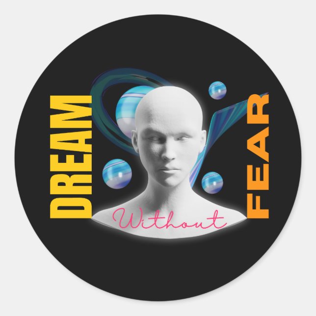 Rond Sticker Rêver Fear Classic Round (Devant)
