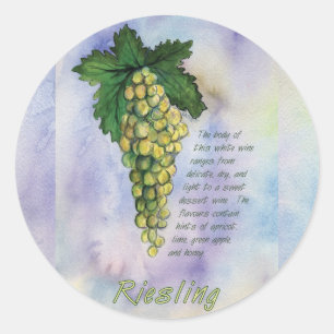 Rond Sticker Riesling Wine Raisins