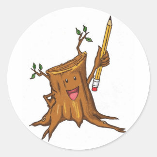 Rond Sticker robuste (petit) blanc