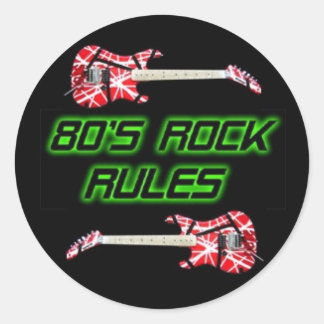Rond Sticker Rock Rules des années 80