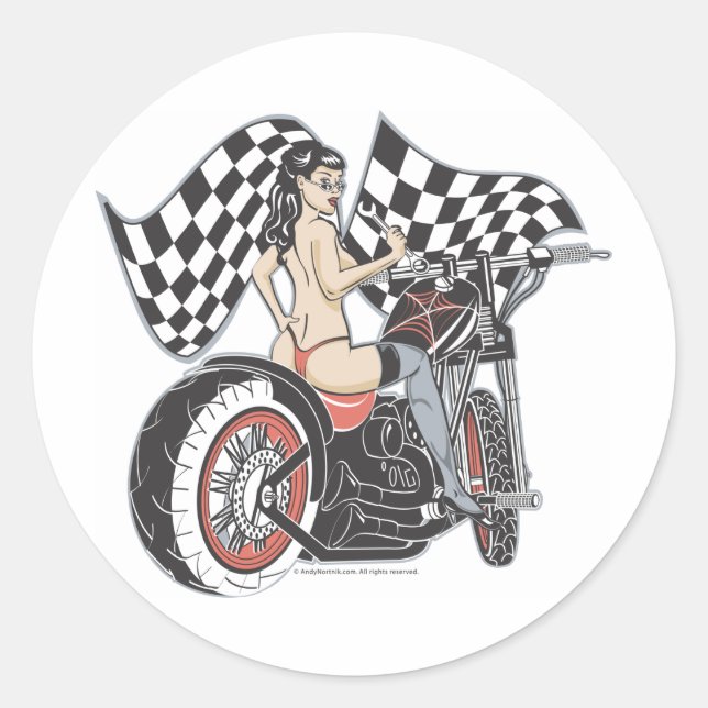 Rond Sticker Rockabilly (Devant)