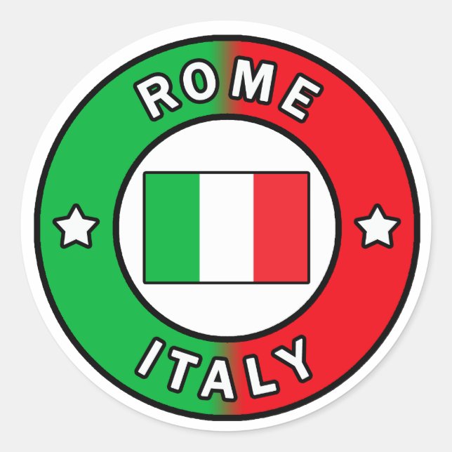 Rond Sticker Rome Italie (Devant)