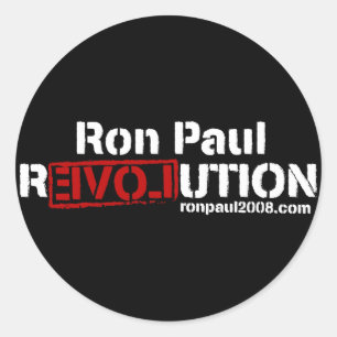 Rond Sticker Ron Paul Revolution