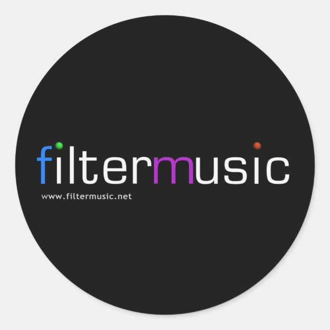 Rond sticker ronde FilterMusic (Devant)