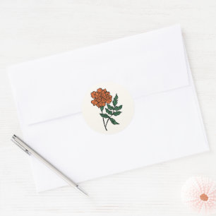 Rond Sticker ronde minimaliste Mariage Marigold classiq