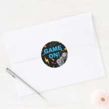 Sticker ronde pour jeu vidéo pour décoration Étiqu