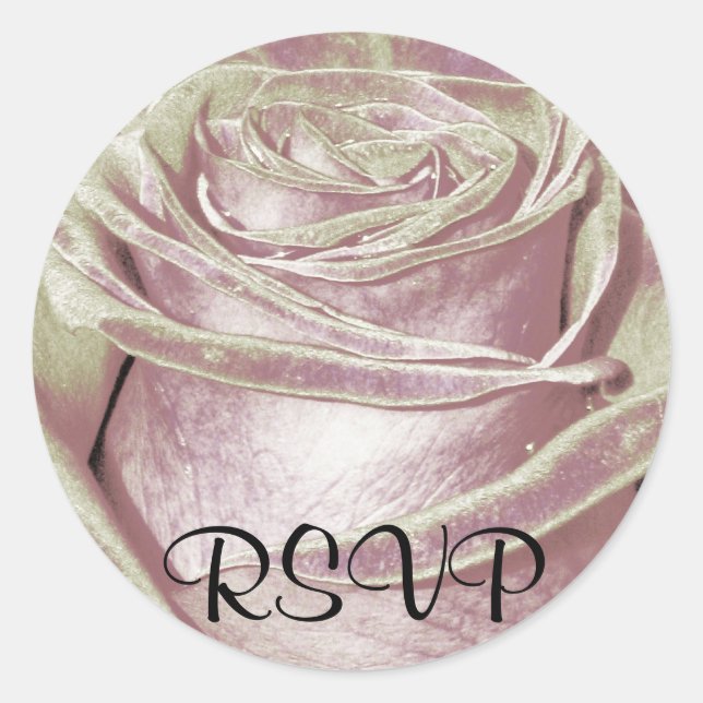 Rond Sticker Rose Argent/Lavande (Devant)