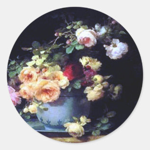 Rond Sticker Rose d'art