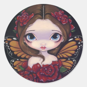 Rond Sticker "Rose Fairy"