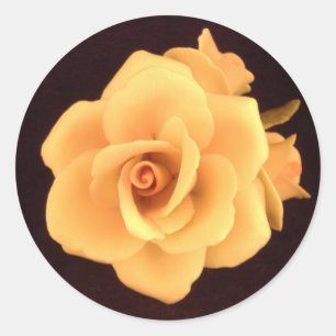 Rond Sticker rose jaune