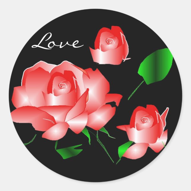 Rond Sticker "Rose Love" (Devant)