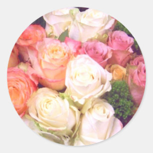 Rond Sticker roses Pour You_