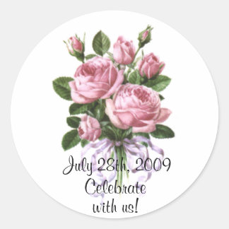 Rond Sticker Roses Rose
