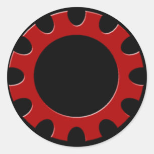 Rond Sticker rouge Cog