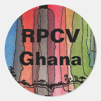 Rond Sticker RPCV Ghana Round