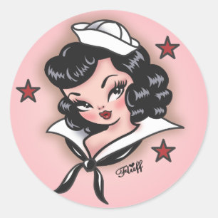 Rond Sticker Sailer Suzy