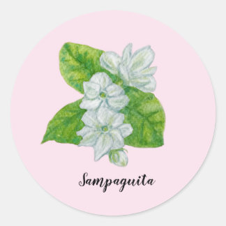 Rond Sticker Sampaguita