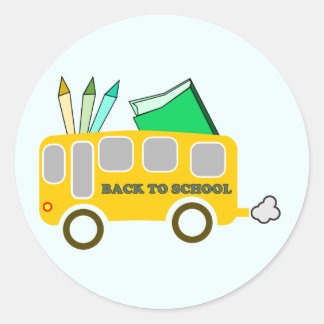 Rond Sticker scolaire Retour à l'école