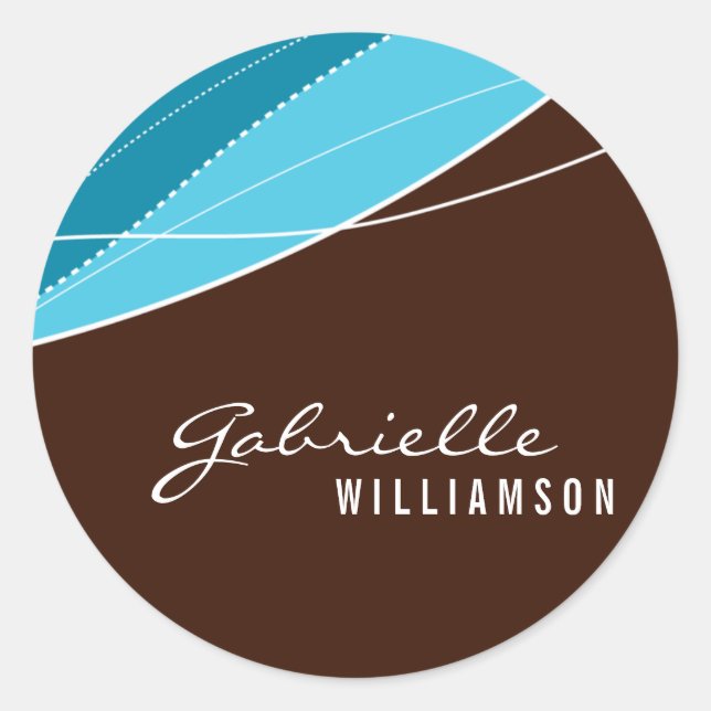 Rond STICKER SEAL :: élégance moderne 9 (Devant)