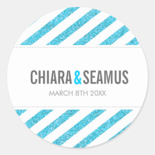 Rond STICKER SEAL moderne simple bande de parties scint