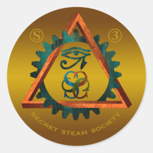 Rond Sticker Secret Steam Society