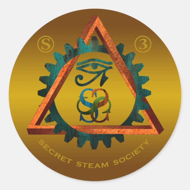 Rond Sticker Secret Steam Society (Devant)