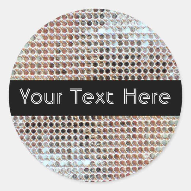 Rond Sticker Sequins Silver Sparkly (Devant)