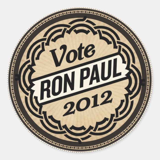 Rond Sticker Set Ron Paul 2012 (Devant)