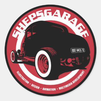 Rond Sticker Shepsgarage