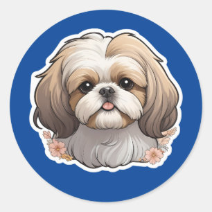 Rond Sticker Shih Tzu