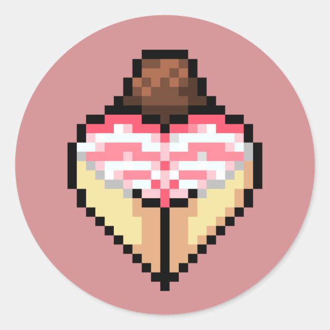 Rond Sticker shimapan rose (Devant)