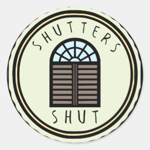 Rond Sticker Shut Shut