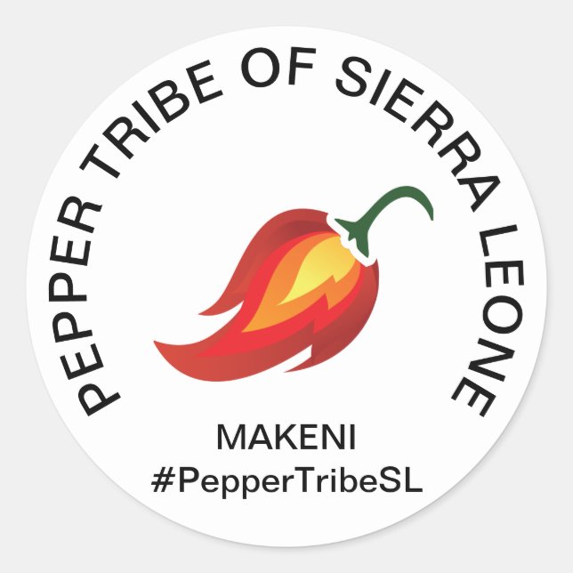 Rond Sticker Sierra Leone Pepper Tribe (Devant)