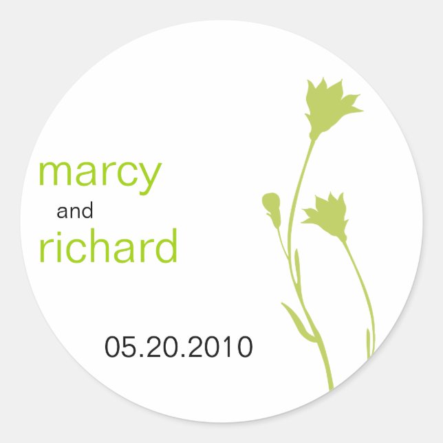 Rond Sticker Silhouette Floral (Devant)