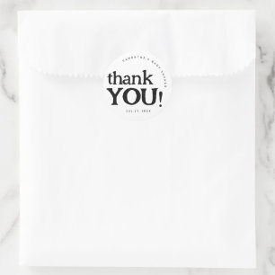 Rond Sticker simple minimaliste en Merci de Baby shower