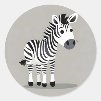 Rond Sticker simple Zebra