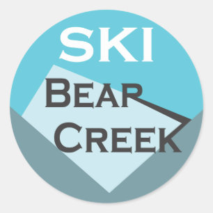 Rond Sticker Ski Bear Creek