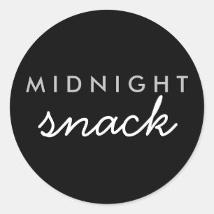 Rond Sticker Snack de minuit Black Silver
