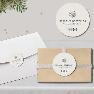 Rond Sticker Snowflake pour cadeau de vacances d'entrep