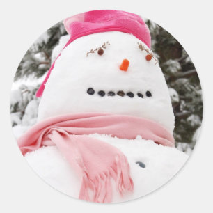 Rond Sticker SnowMan