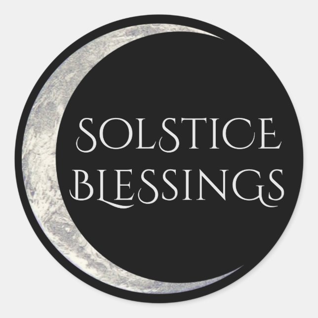 Rond Sticker Solstice Blessings (Devant)