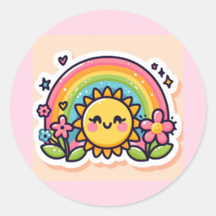 Rond Sticker souriant
